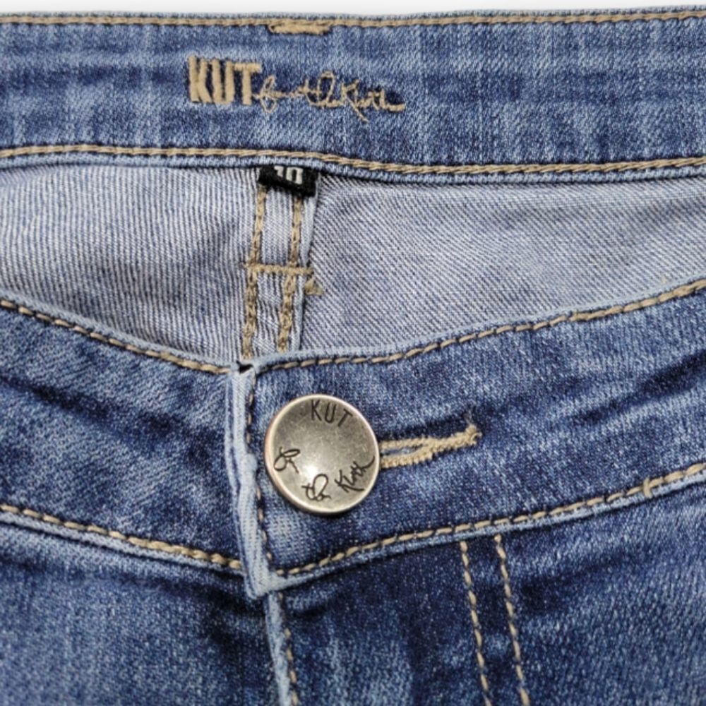 Kut From The Kloth Jeans Size 10 Women's Boyfriend Jeans Distressed Torn Ripped - Picture 6 of 7